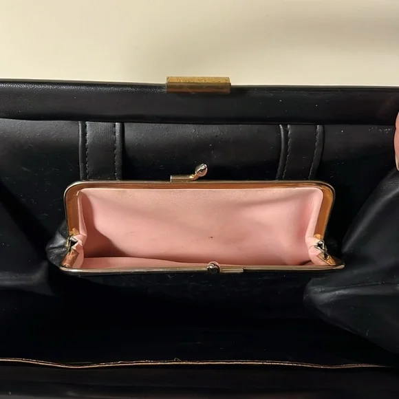 Vintage double-sided tapestry purse, man and woman dancing in a garden - Picture 7 of 9